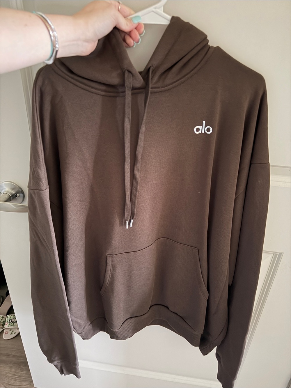 Alo Yoga Accolade Hoodie Espresso L BNWT